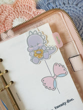 Load image into Gallery viewer, Purple Dino Donut Magnetic Clippie