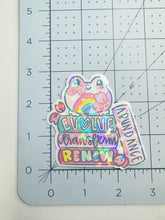 Load image into Gallery viewer, Coconut Book Stack - Holographic Glitter Weatherproof Sticker