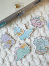 Load image into Gallery viewer, Blue Dino Donut Magnetic Clippie