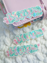 Load image into Gallery viewer, Bloom Lettered - Holographic Glitter Weatherproof Sticker