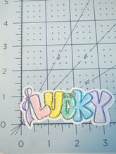 Load image into Gallery viewer, Lucky - Holographic Glitter Weatherproof Sticker