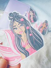 Load image into Gallery viewer, Black & Pink Mermaid Sticker