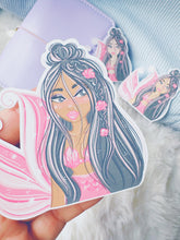 Load image into Gallery viewer, Black & Pink Mermaid Sticker