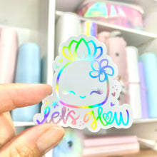 Load image into Gallery viewer, Holographic Pihaaloha “Let’s Glow” Waterproof Sticker