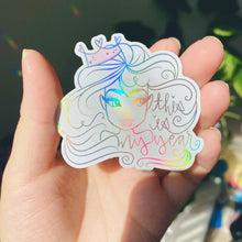 Load image into Gallery viewer, Holographic This Is My Year Dollie Waterproof Sticker