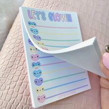 Load image into Gallery viewer, Let's Glow Memo Pad - 20 Sheets
