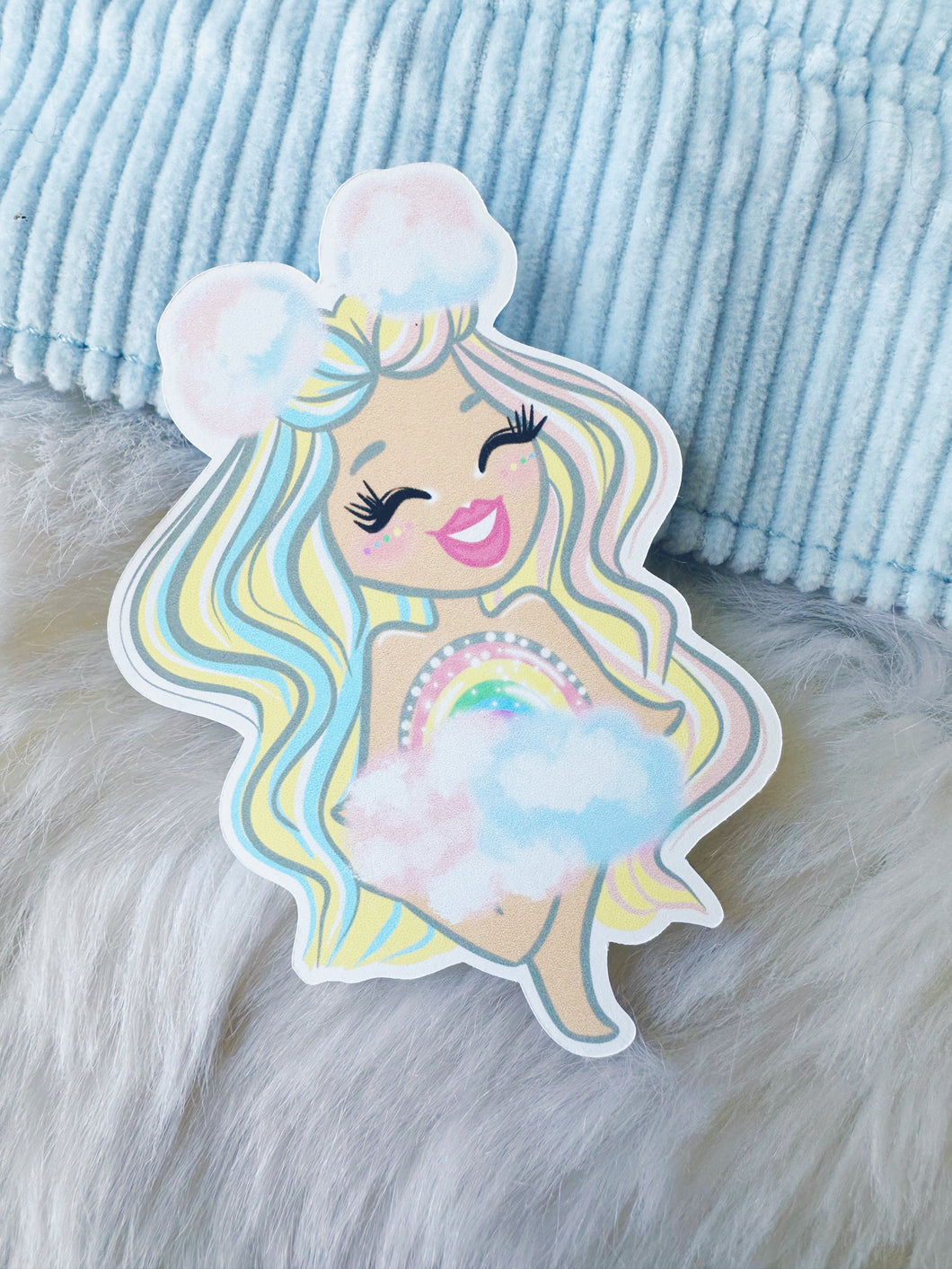 Candy Clouds Sunday Sticker