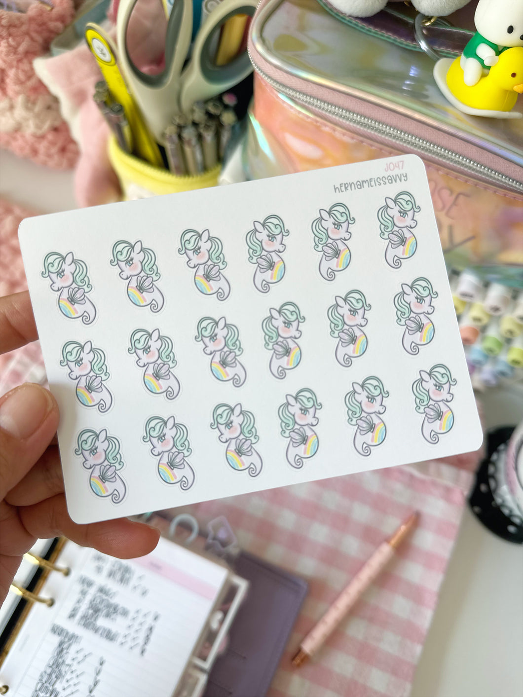J047 - SeaPony Sticker Sheet