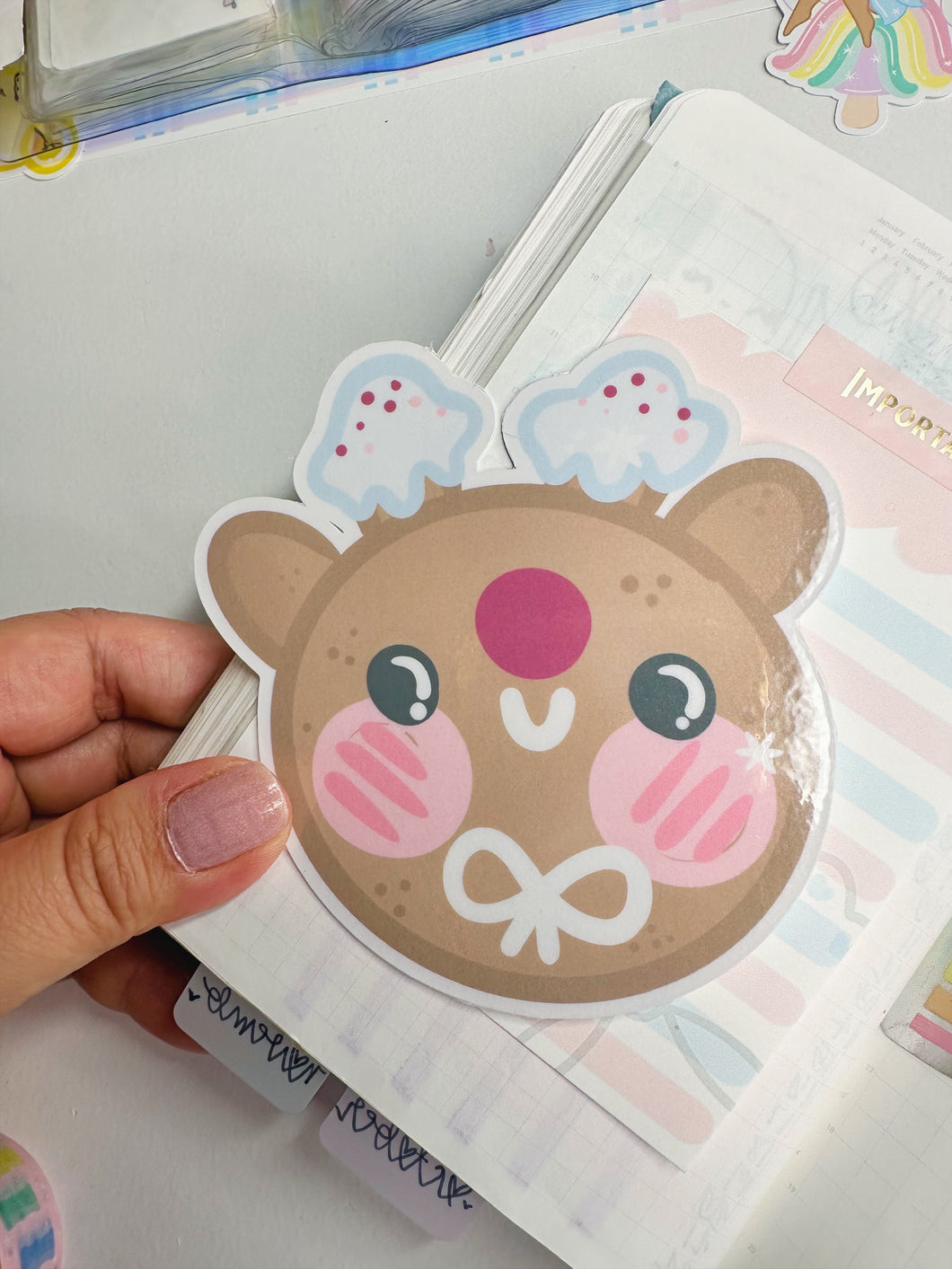 Gingerbread Reindeer Page Marker Bookmark