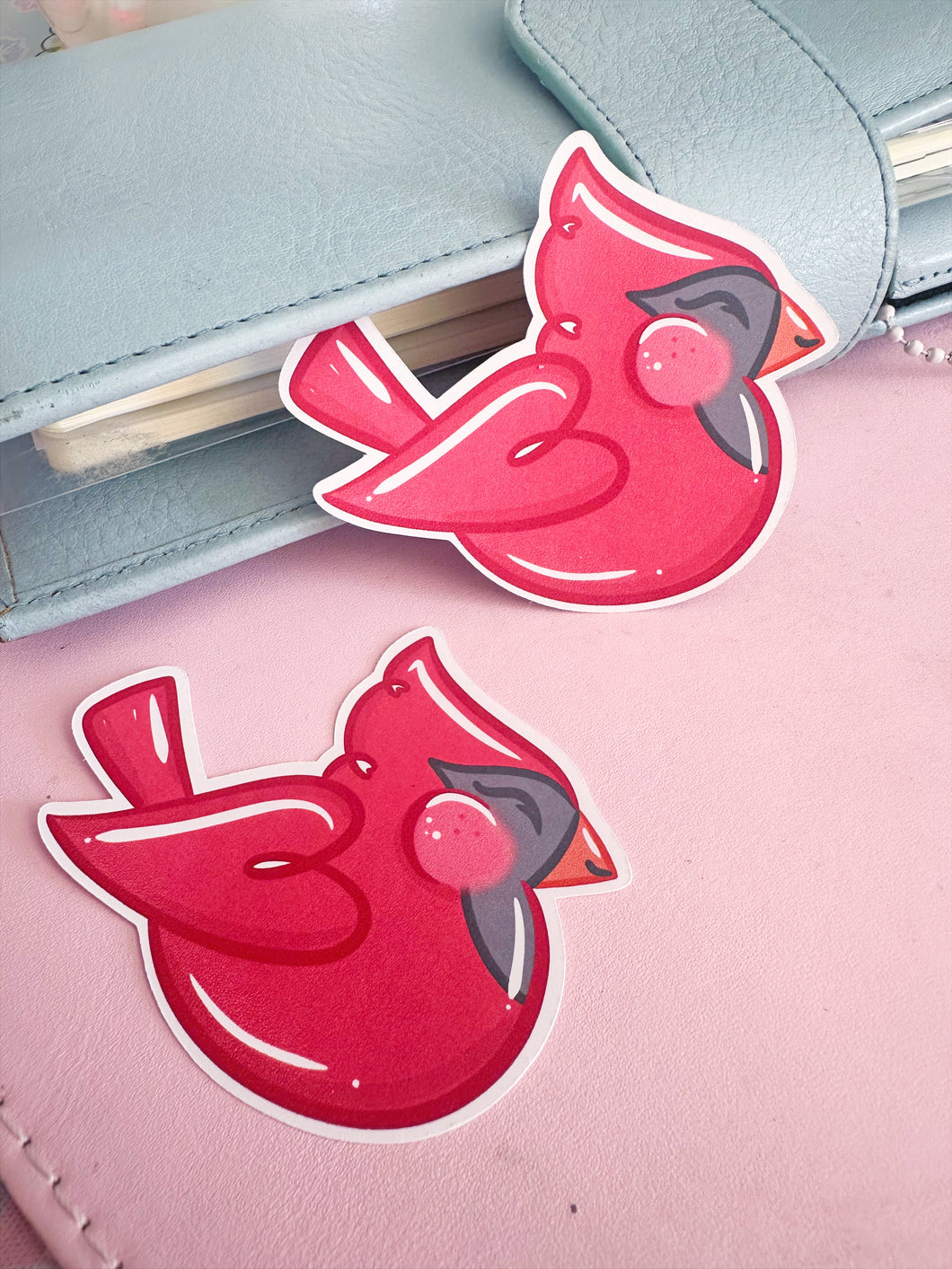 FB022 - Happy Cardinal Sticker – hernameisSavvy