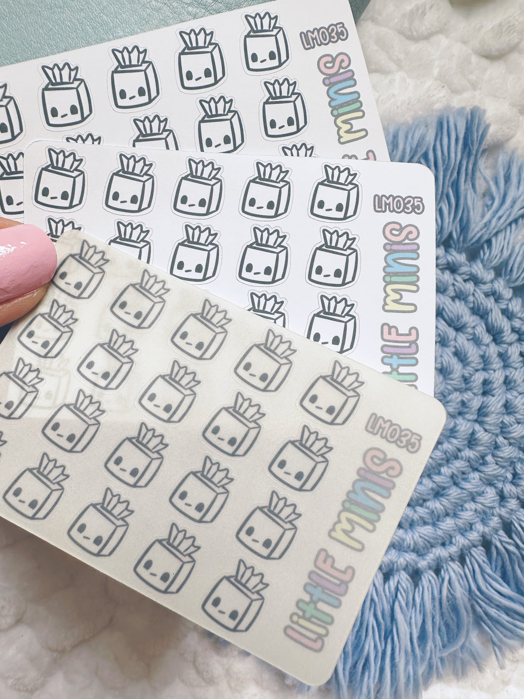 Tissue Note Sticker LM035 - Tissue Box Sticker Sheet – hernameisSavvy