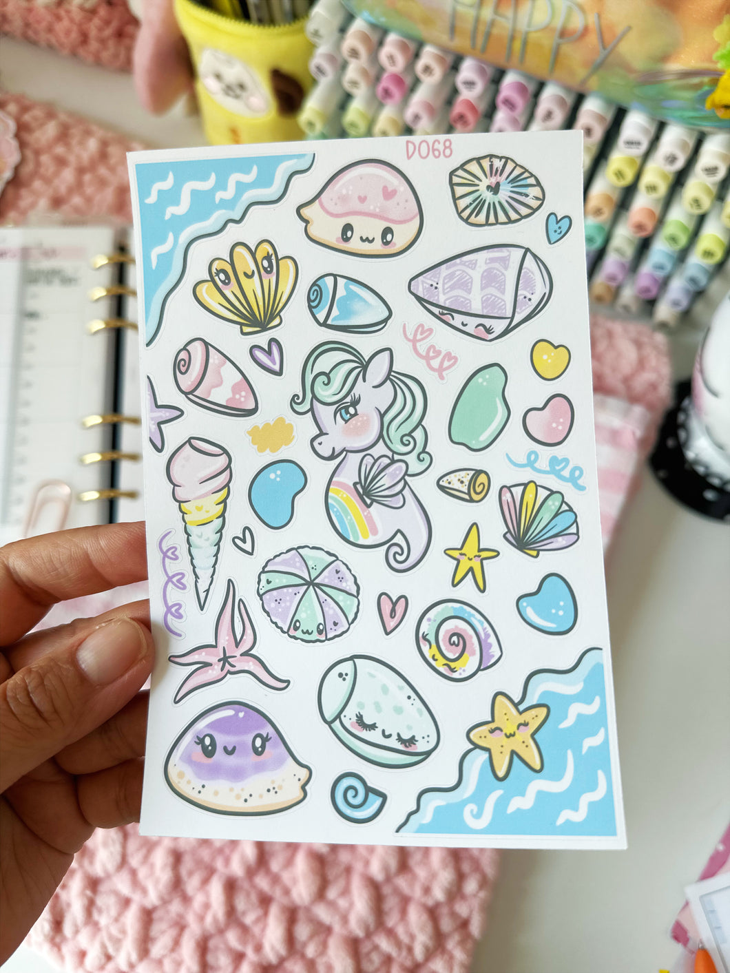 D068 - Shello Summer Sticker Sheet
