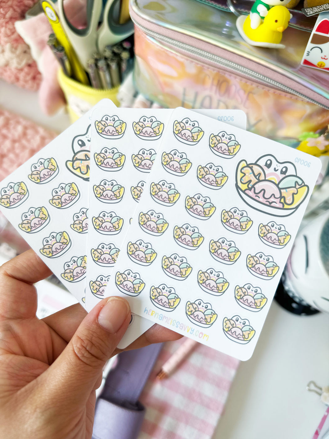 CF006 - Icecream Sundae Coconut Sticker Sheet