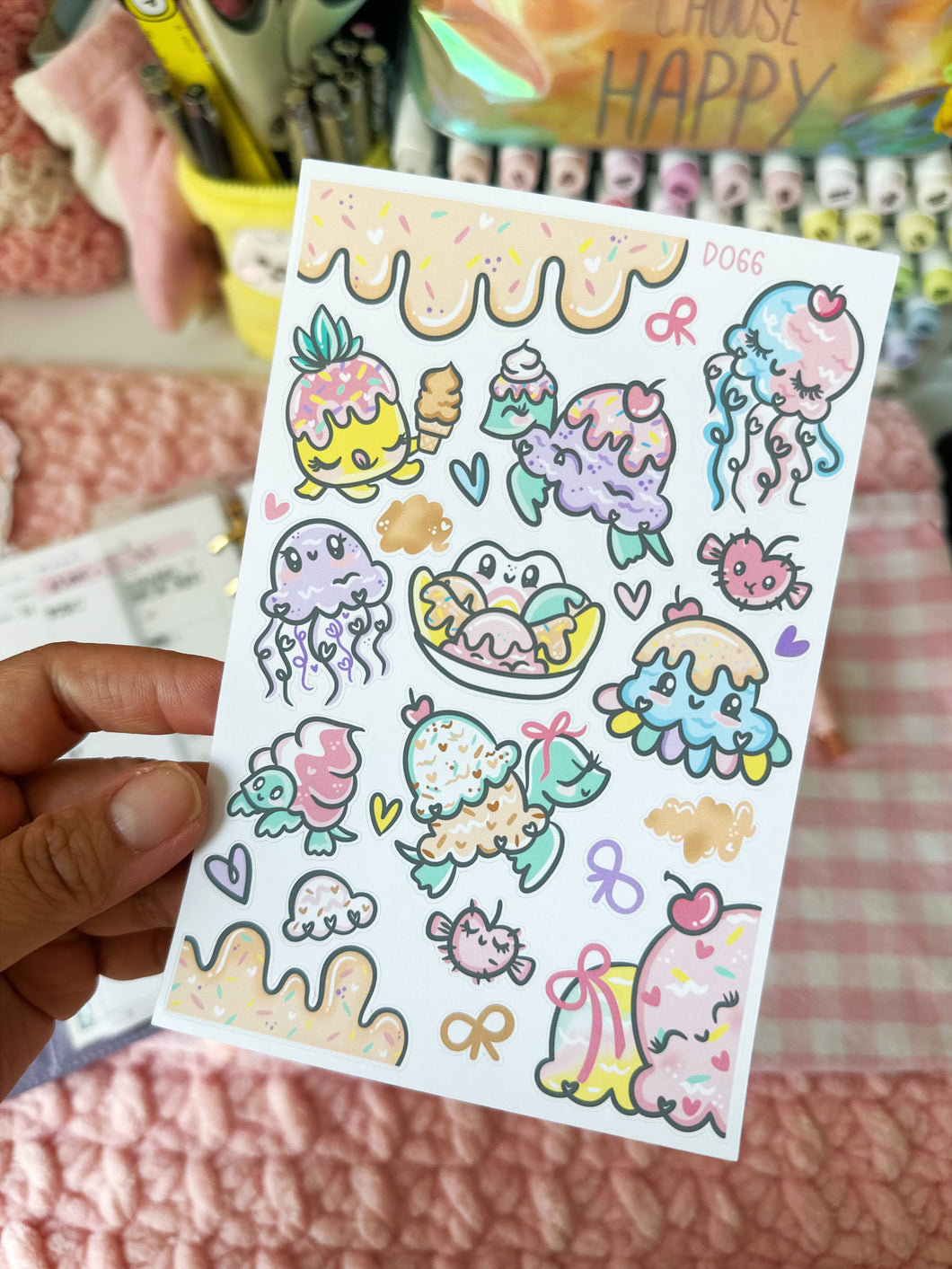 D066 - Ice Cream Ocean Sticker Sheet
