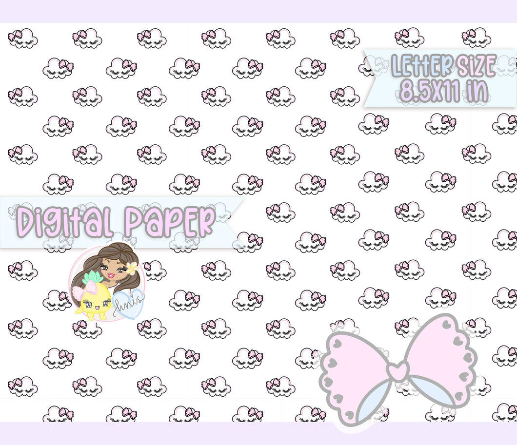 Lashy Clouds Digital Paper