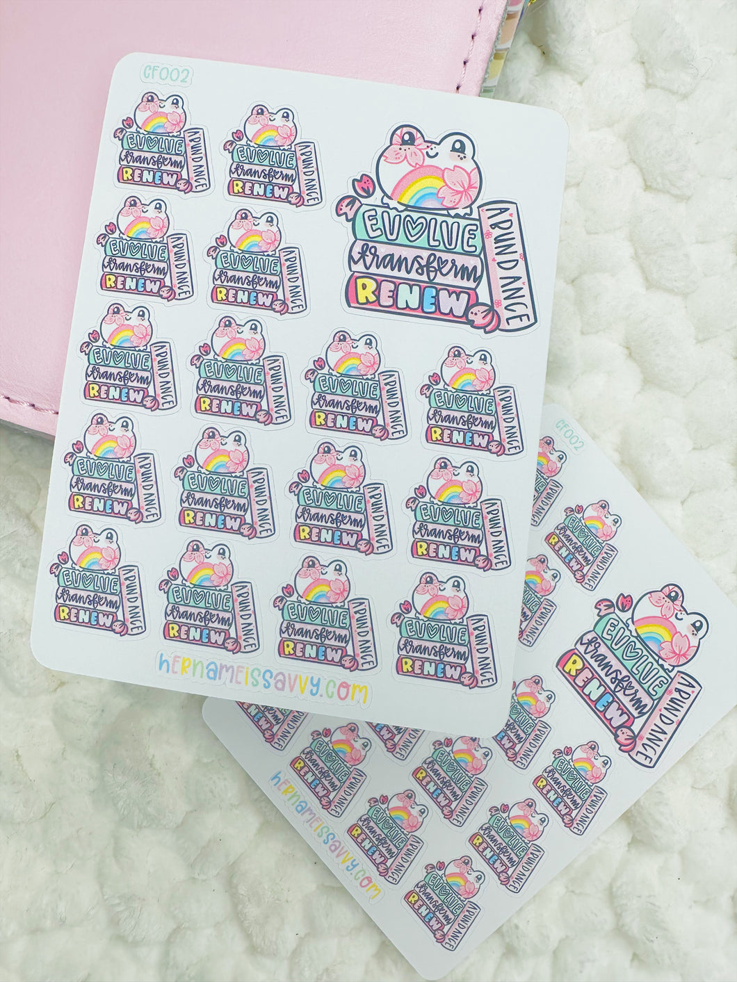 CF002 - Coconut Sakura BookStack Sticker Sheet