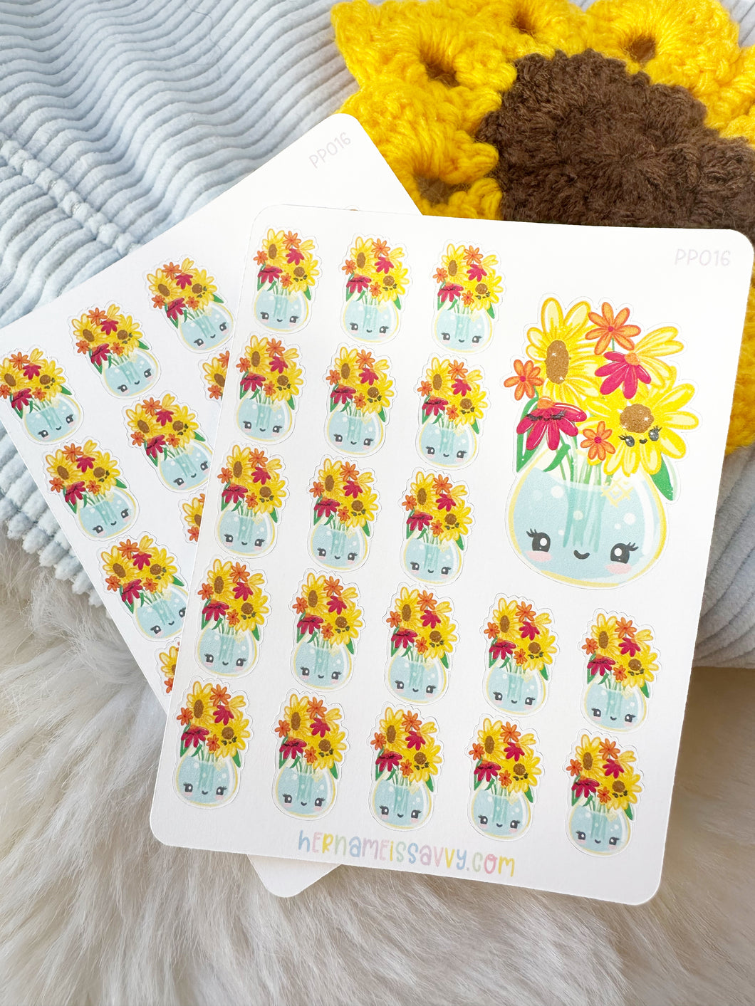 PP016 - Golden Hour Pihaaloha Vase Sticker Sheet