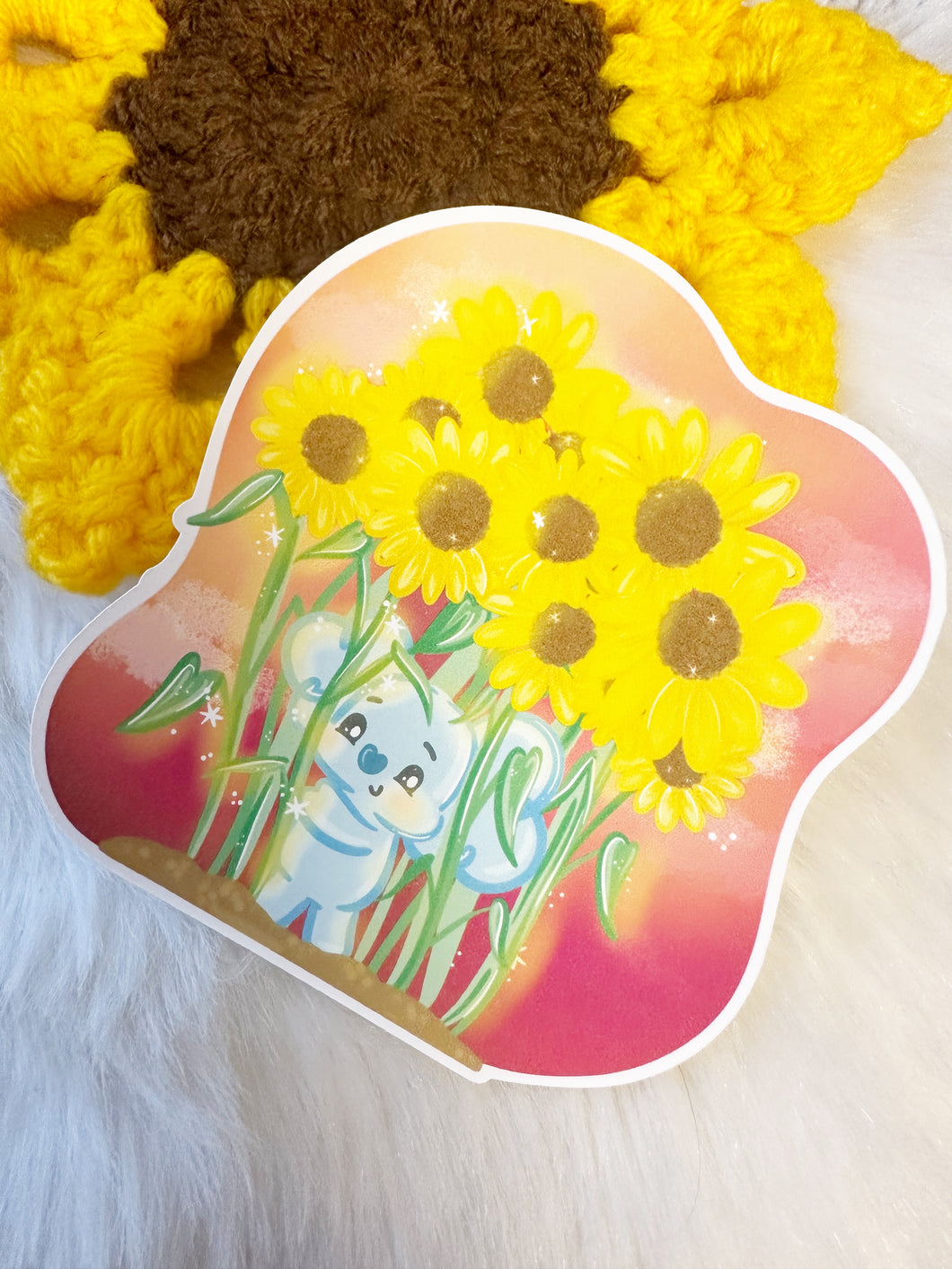 Golden Hour Sunflowers & Kohei Sticker