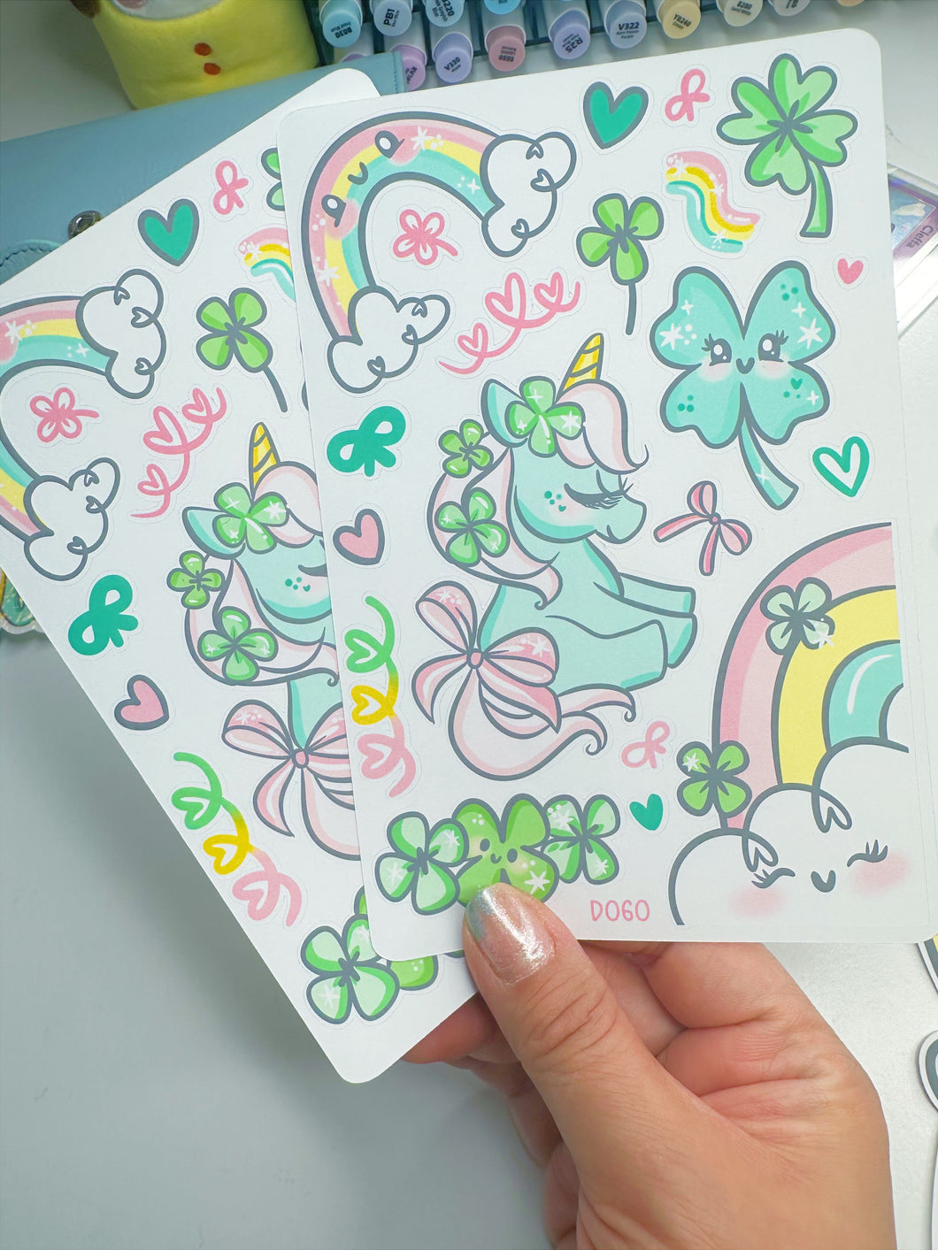D060 - Lucky Clover Pony Sticker Sheet