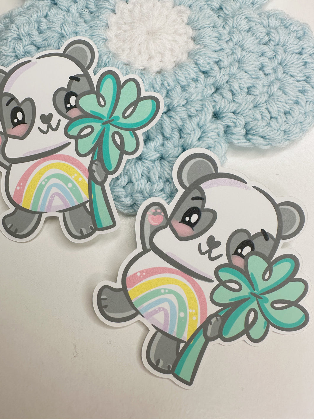 Clover Panda Sticker