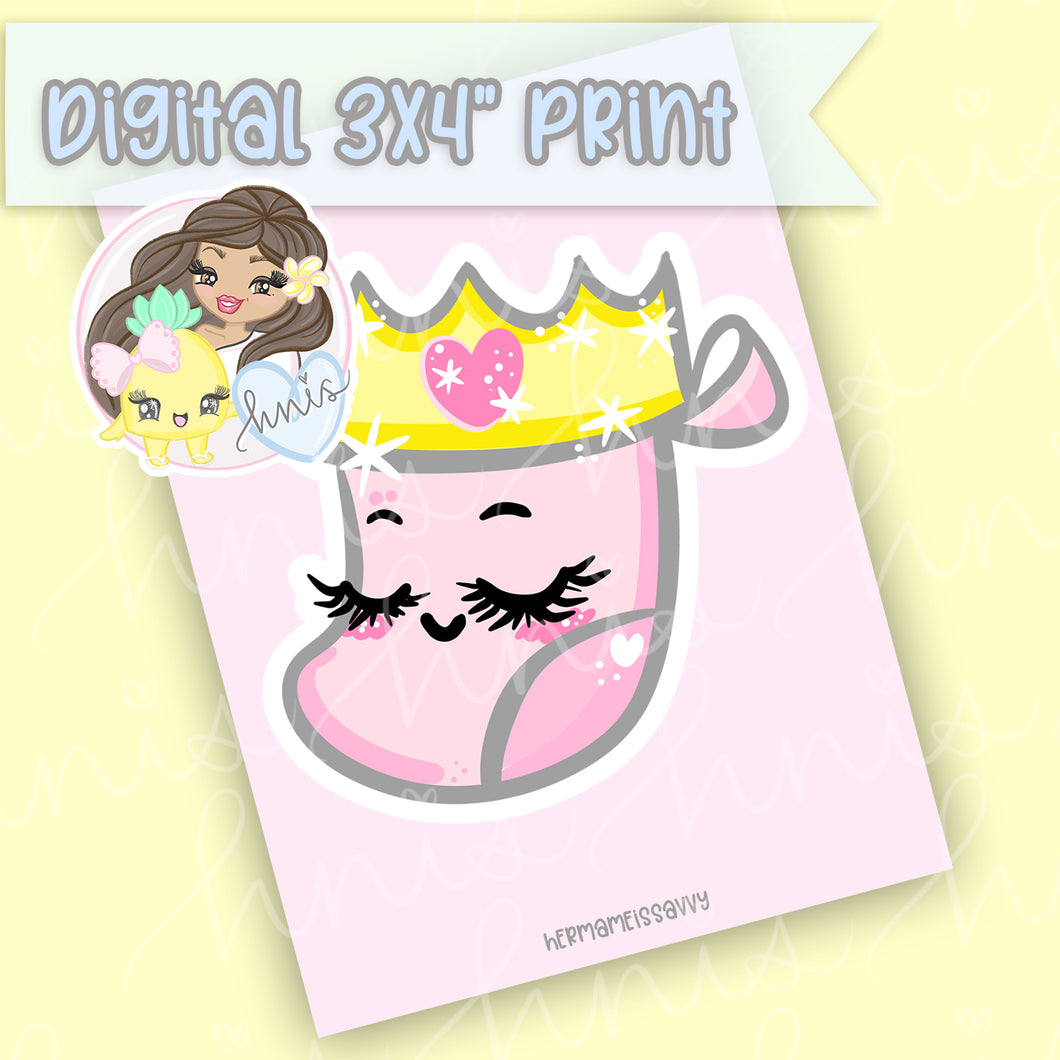 Queen Stocking Digital Art Print