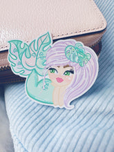 Load image into Gallery viewer, Monstera Mermaid Chibi Sticker
