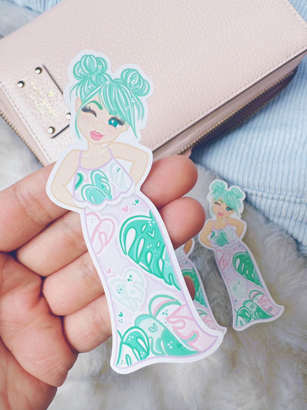 Monstera Dress Dollie Sticker