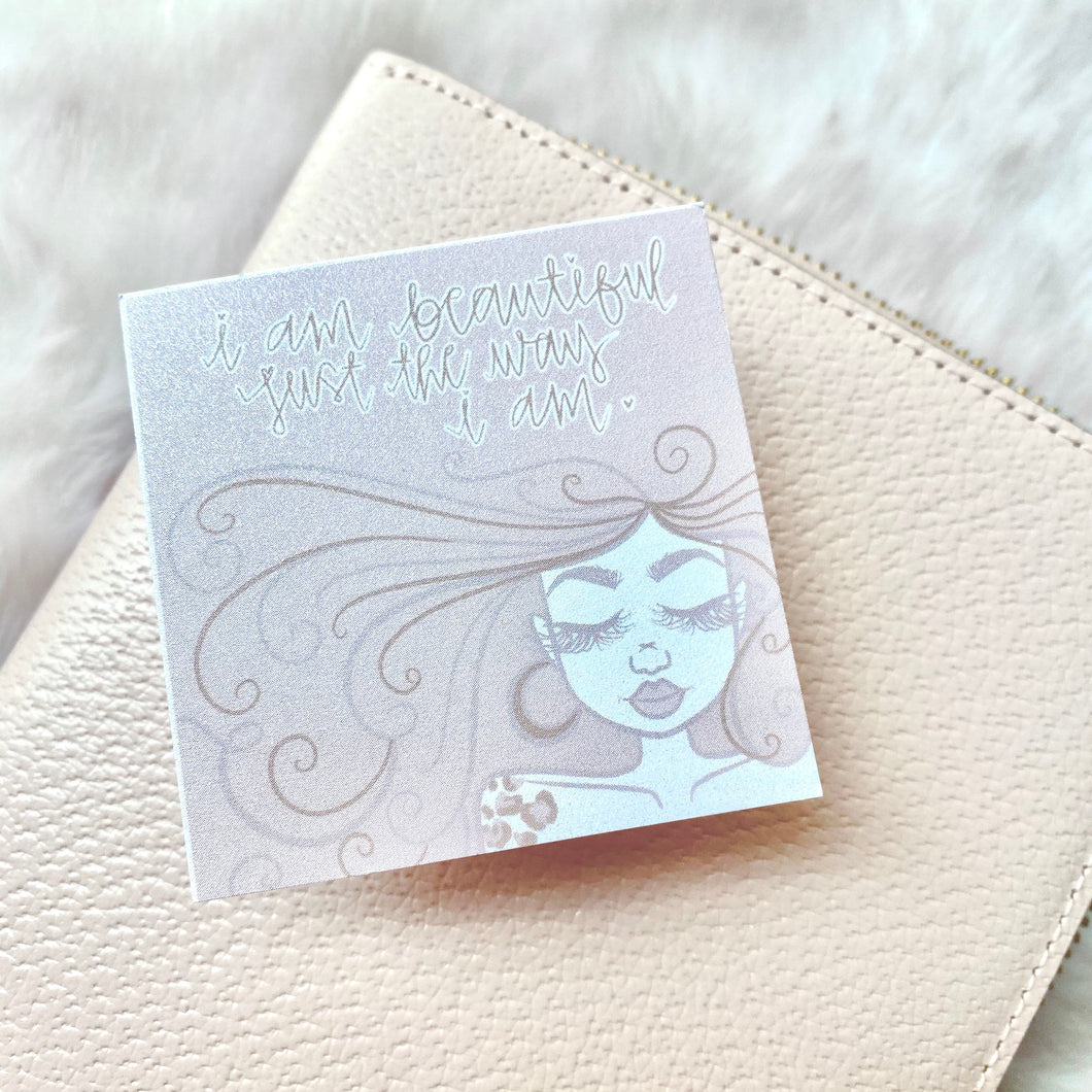 I am Beautiful Journaling Card || Ready To Ship || hernameisSavvy | 1 card | Planner Stickers || Original Art