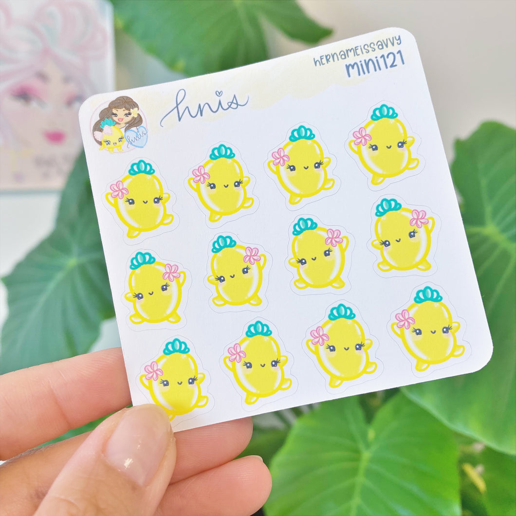 MINI121 - Pihaaloha Pineapple Jelly Bean Sticker Sheet