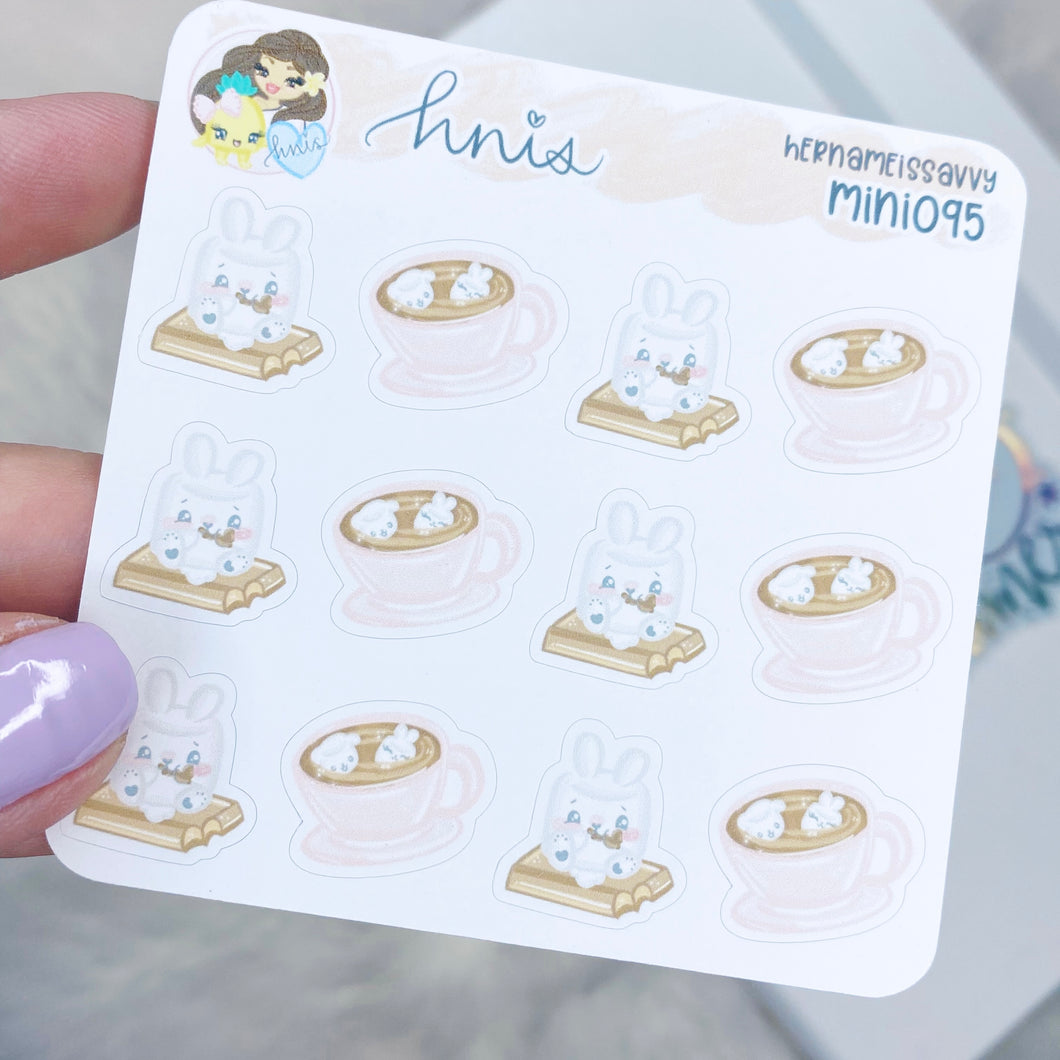 MINI095 - Hot Chocolate Bunnie Sticker Sheet