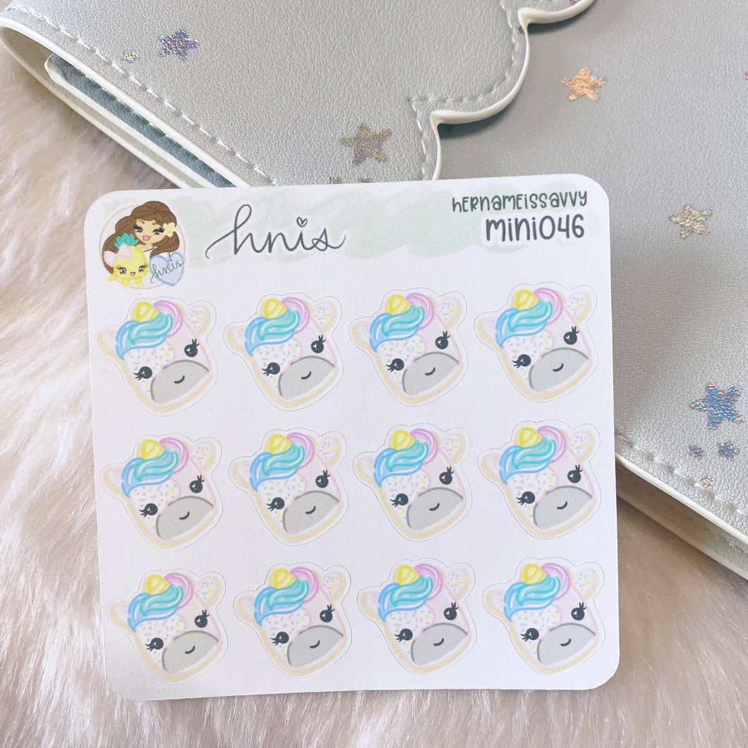 MINI046 - Sprinkles Unicorn Sugar Cookies Sticker Sheet