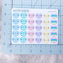 Load image into Gallery viewer, J004 - Happy Hearts Sticker Sheet
