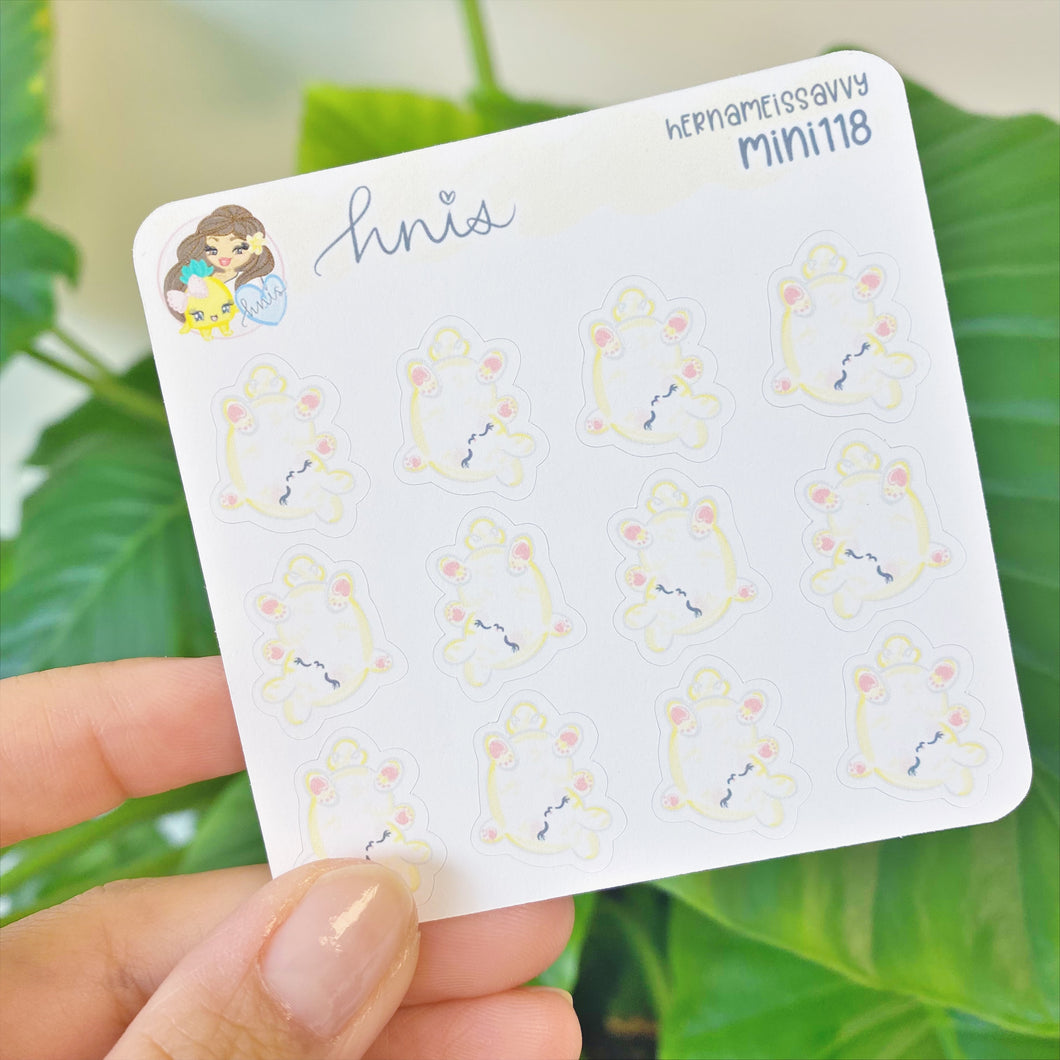 MINI118 - Popcorn Bunny Jelly Bean Sticker Sheet