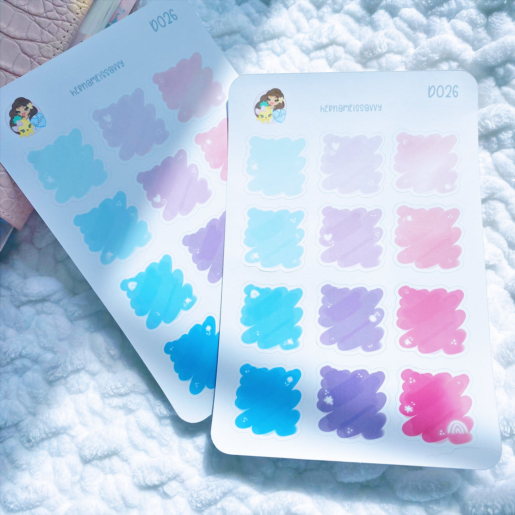D026 - Berry Swatches Sticker Sheet