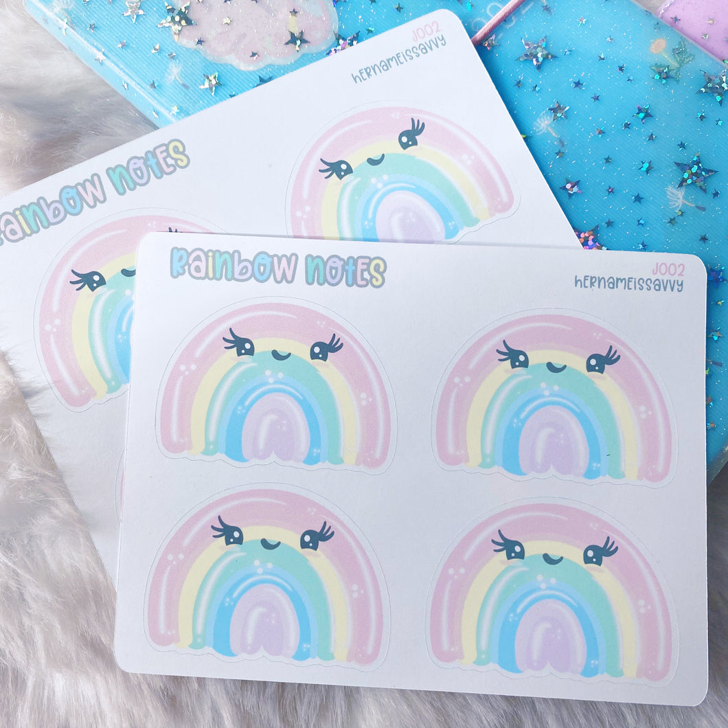 J002 - Rainbow Notes Sticker Sheet