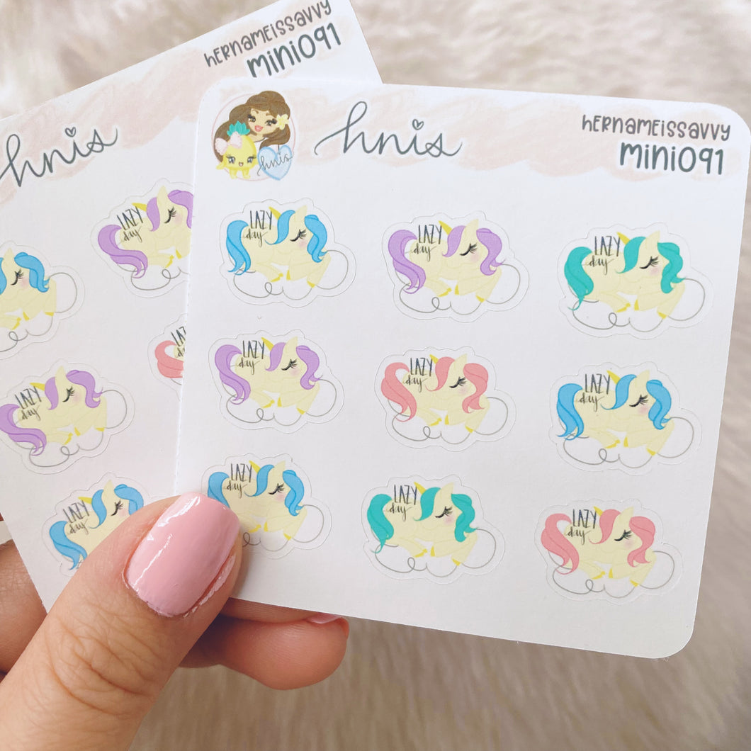 MINI091 - Lazy Unis Sticker Sheet
