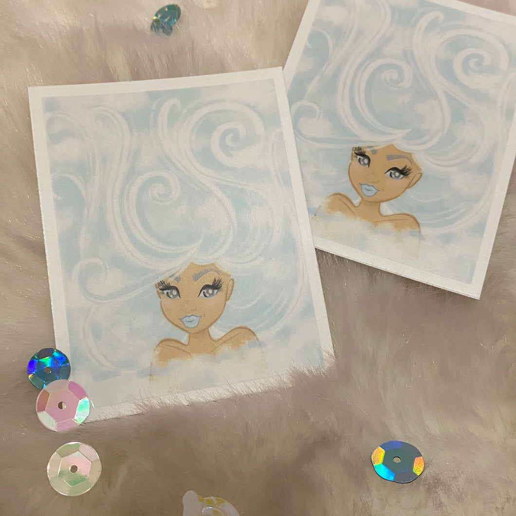 Hair In The Clouds Dollie Transparent Vinyl Sticker