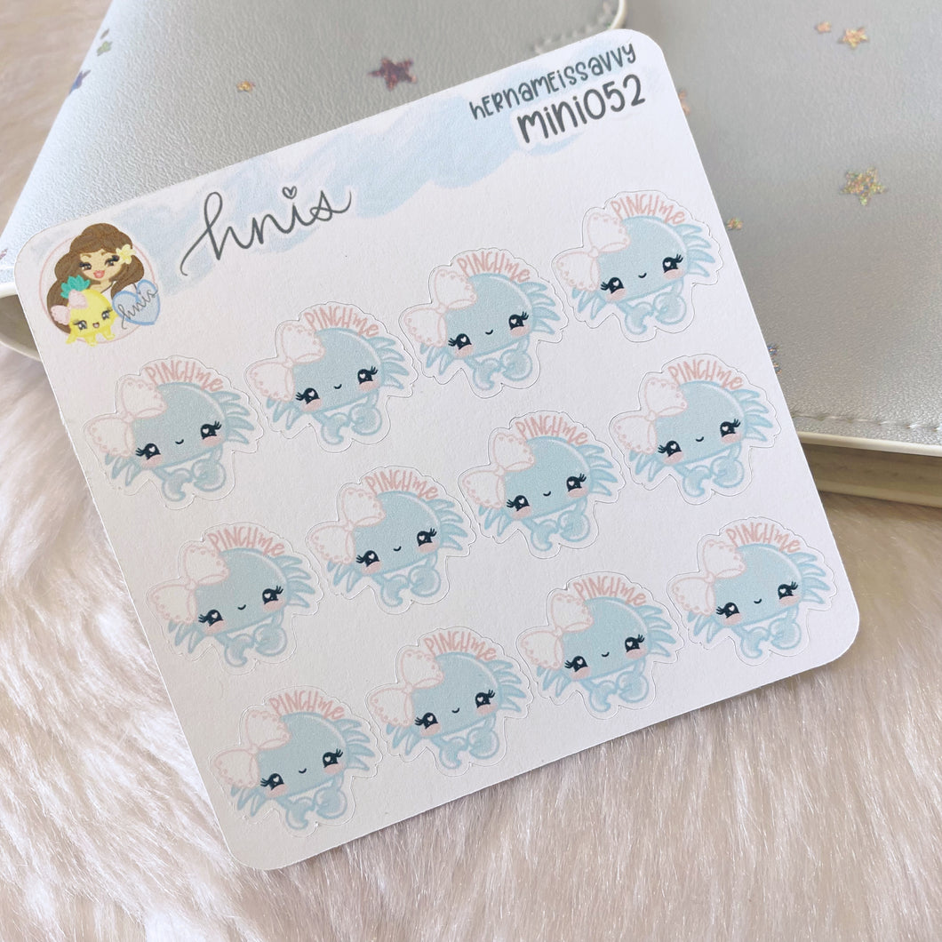 MINI052 - July Crabbie Pinch Me Sticker Sheet