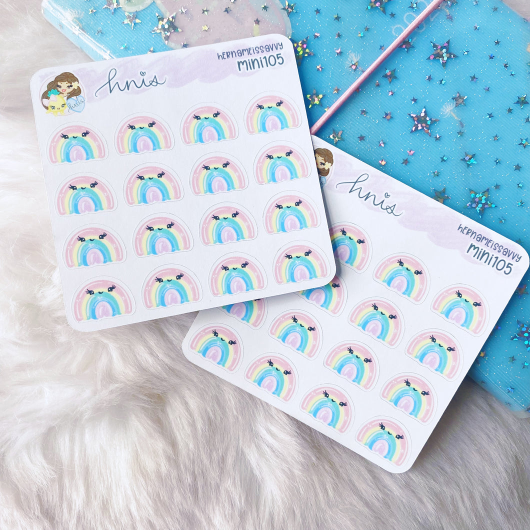 MINI105 - Chubby Rainbows Sticker Sheet