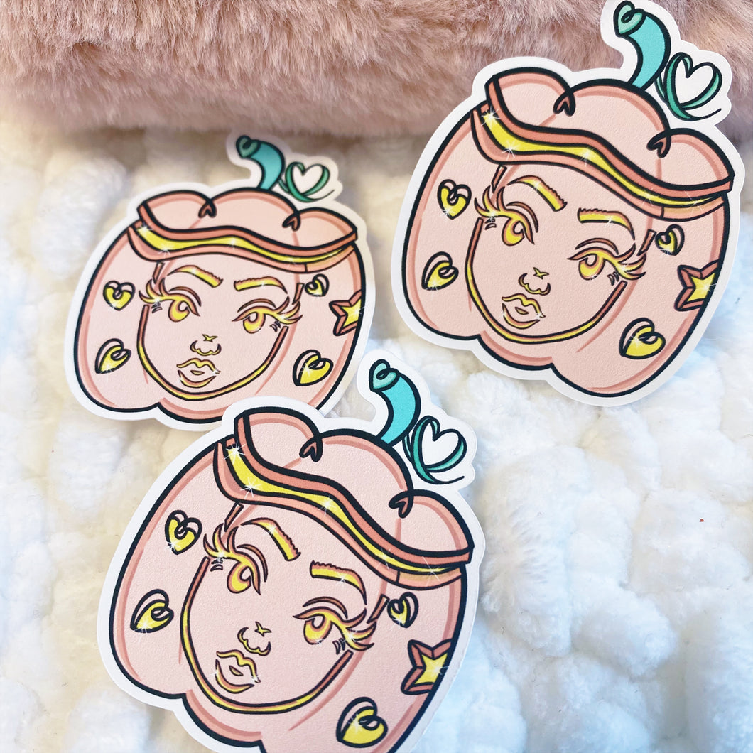 Carved Dollie Pumpkin Sticker