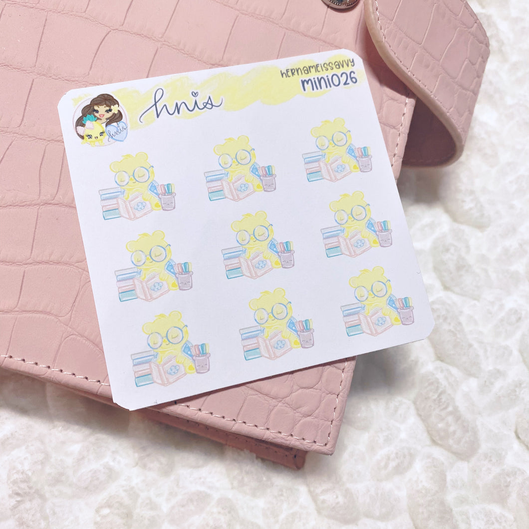 MINI026 - Journaling Bear Sticker Sheet