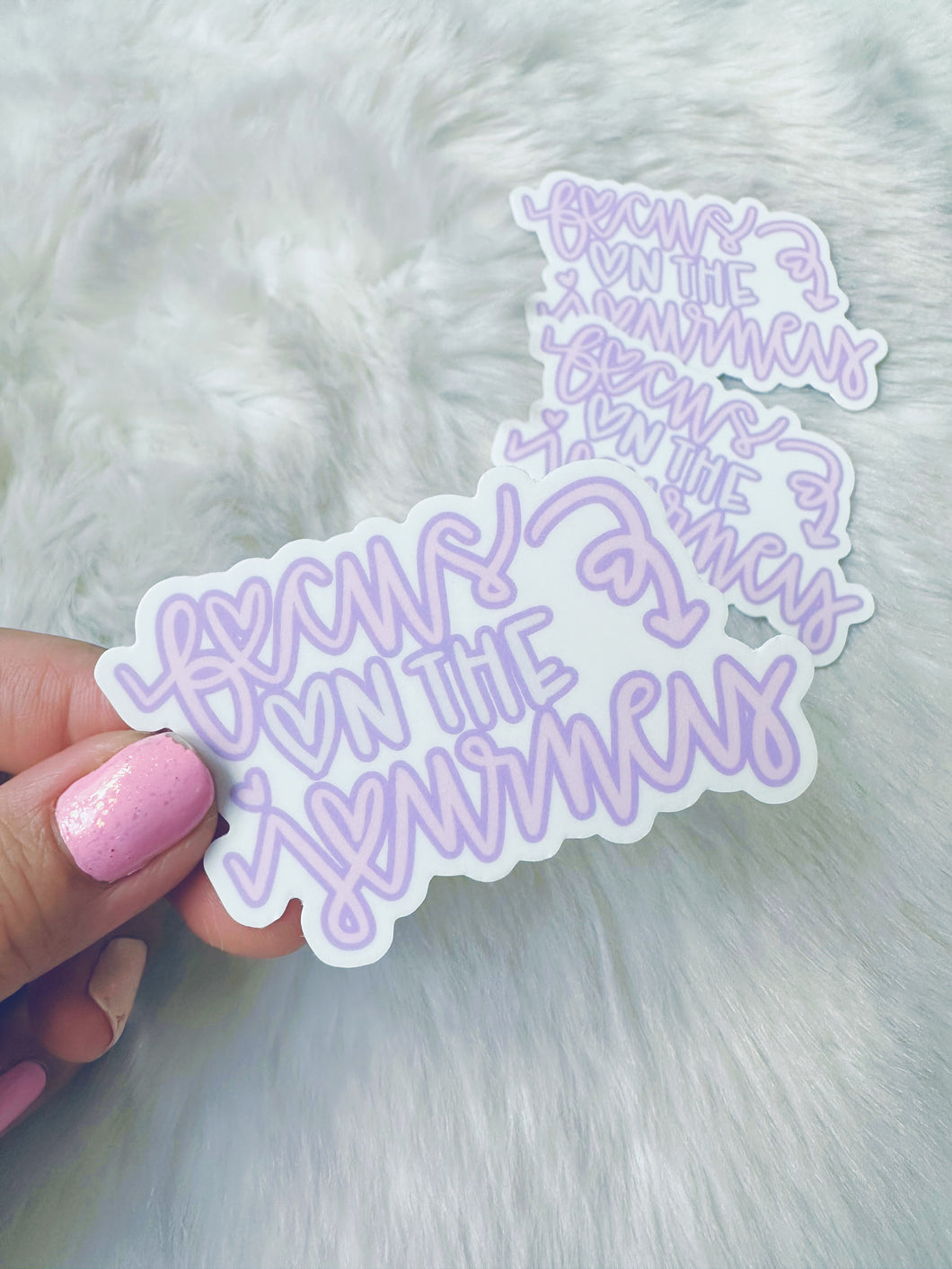 Focus On The Journey Matte Vinyl Sticker