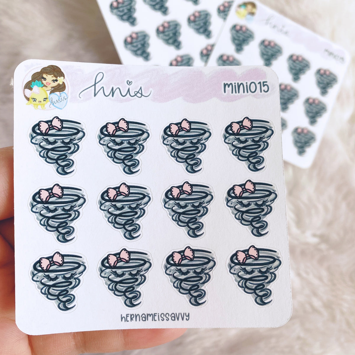 MINI015 - Lashy Cyclone Sticker Sheet – hernameisSavvy