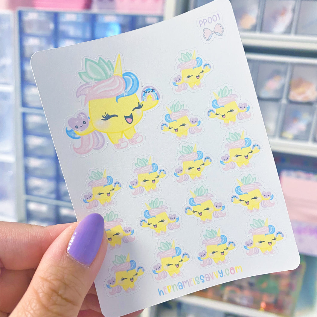 PP001 - Pihaaloha Pineapple Sticker Sheet