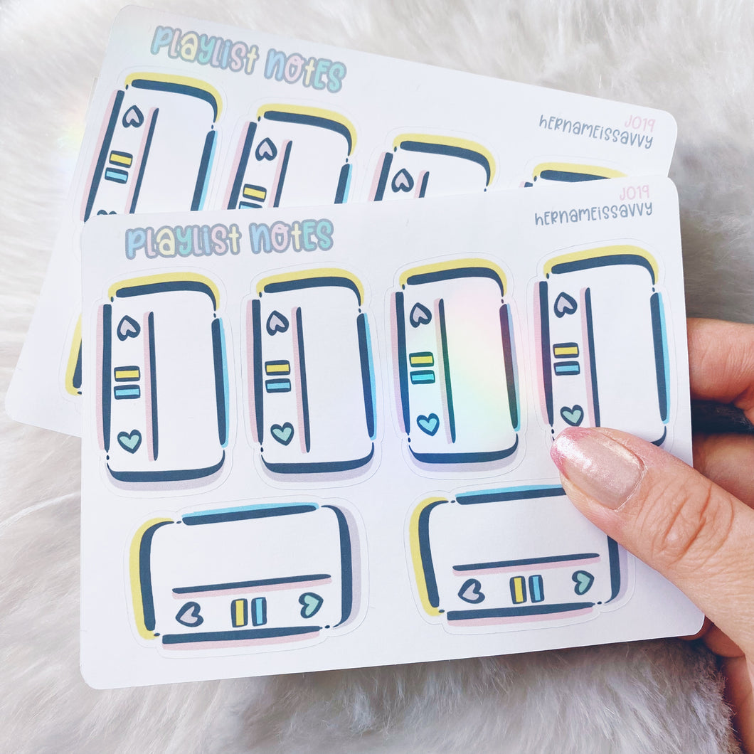 J019 -  Audio Notes Sticker Sheet