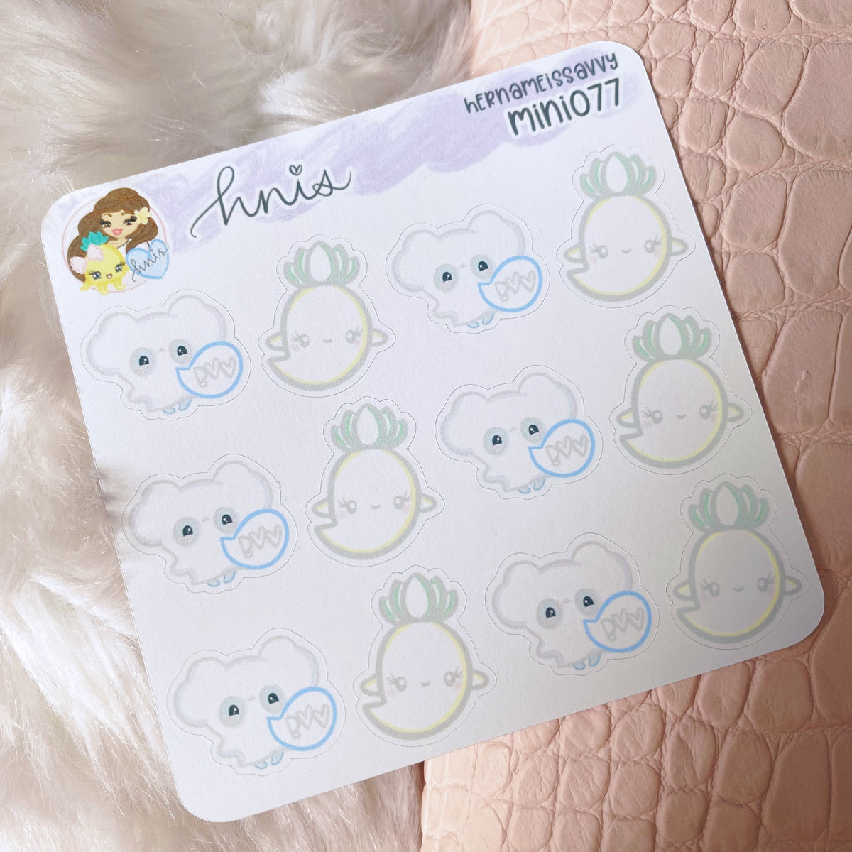 MINI077 - Kohei & Piha Ghosties Sticker Sheet – hernameisSavvy