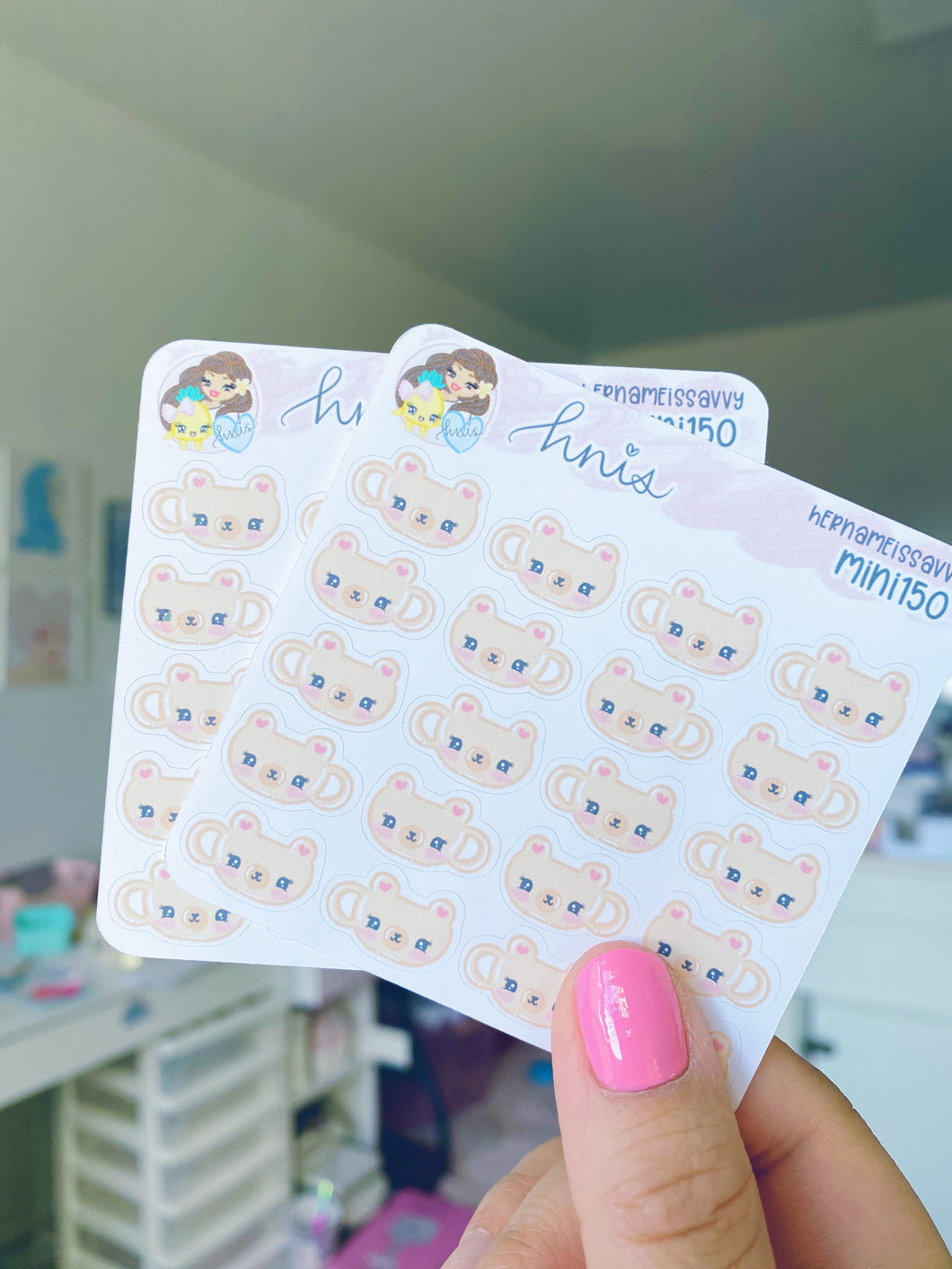 MINI150 - Bear Mugs Sticker Sheet