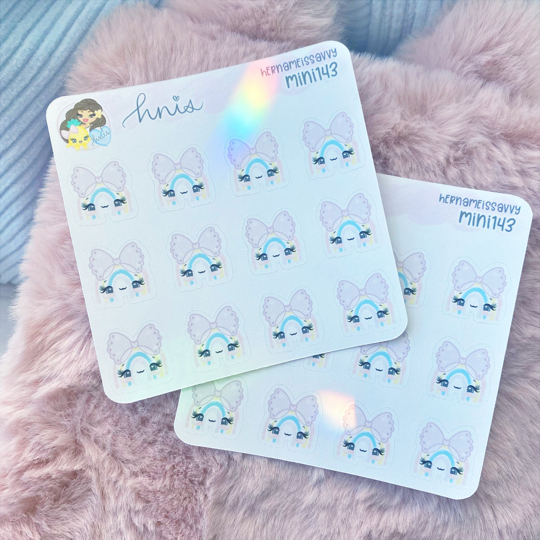 MINI143 -  Big Bow Rainbow Sticker Sheet