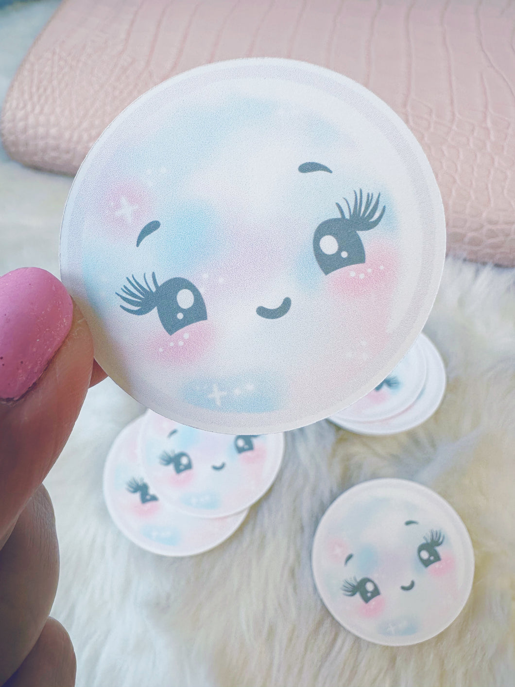 Kawaii Full Moon Sticker